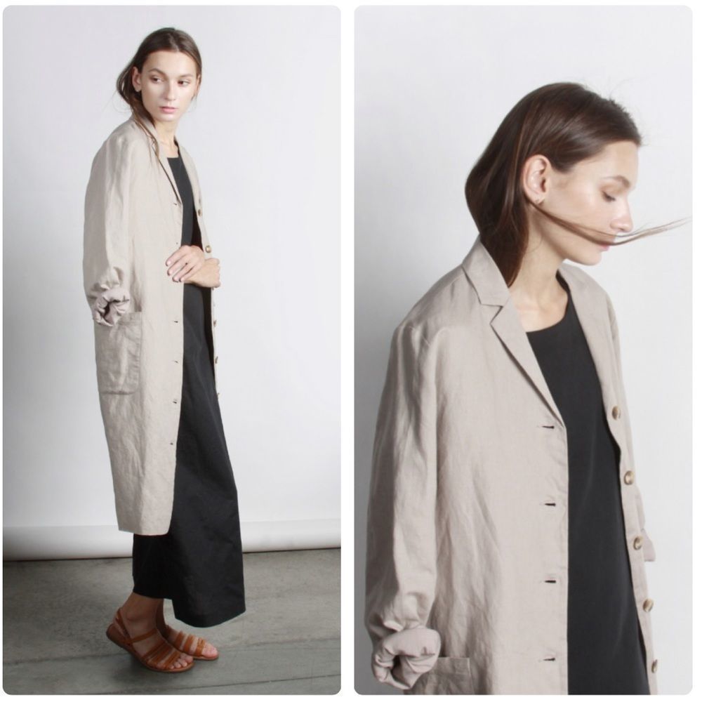 Mod Ref Linen Layering Jacket Coat - image 1